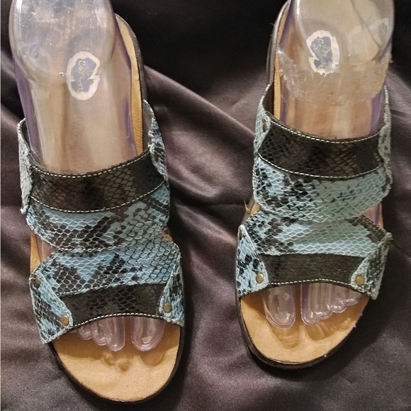 Dr,Comfort Animal Print Sandals Size 8 - Picture 1 of 5